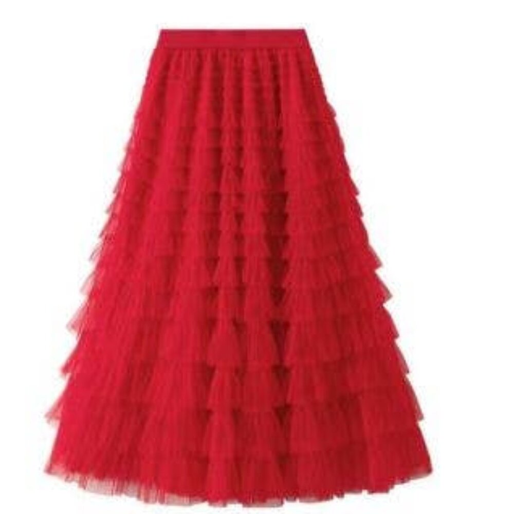 Red Tulle Skirt